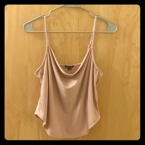 Cowl neck spaghetti tank